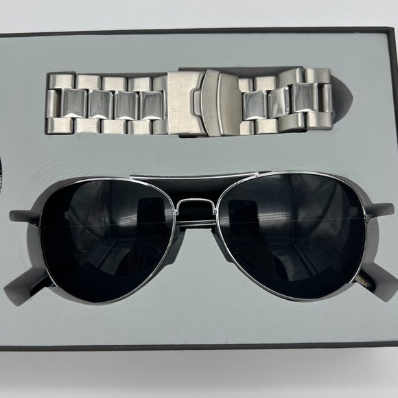 Vince Camuto Chronograph Stainless Steel Men's Watch Sunglass Set - Picture 5 of 7